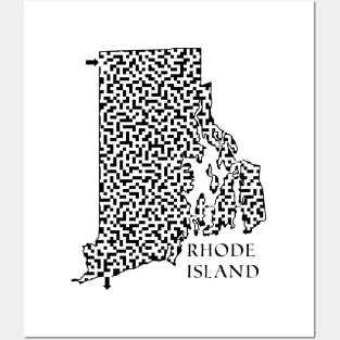 State of Rhode Island Maze Posters and Art